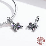 Vintage Letter M 925 Sterling Silver Pendant Beads for Bracelet Necklace