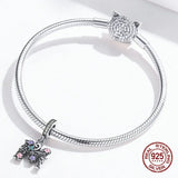 Vintage Letter M 925 Sterling Silver Pendant Beads for Bracelet Necklace
