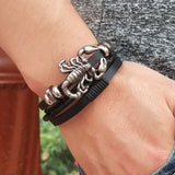 Vintage Multilayer Leather Bracelet Men Wrap Bracelets Male Gift