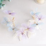 Vintage Lavender Butterfly Crown Tiara Headband for Wedding Prom