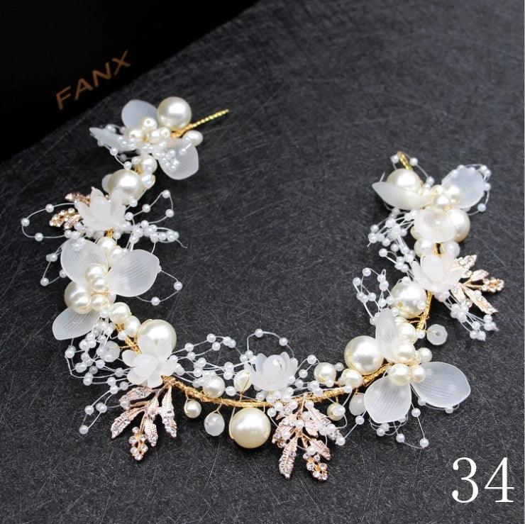Vintage Lavender Butterfly Crown Tiara Headband for Wedding Prom