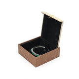 Vintage Linen Copper Coin Tassel Lettering Sign Wooden Jewelry Box