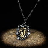 Vintage Bird Plum Blossom Zircon Necklace Short Vine Clavicle Chain