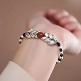 Vintage Wheat Ear Bracelet Handwoven Jewelry