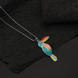 Vintage Woodpecker Pendant Necklace for Women