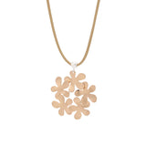 Vintage Long Collares Suspension Pendants Chains Necklace with Flowers