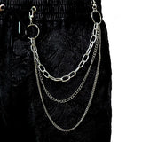 Vintage Metal Rock Trousers Hipster Keychain Ring Clip Tassel Keychains