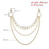 Vintage Metal Rock Trousers Hipster Keychain Ring Clip Tassel Keychains