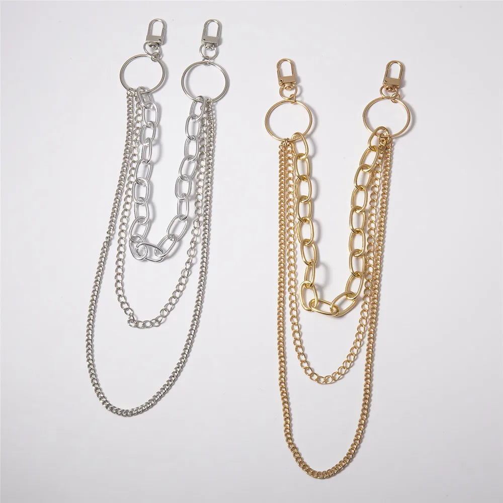 Vintage Metal Rock Trousers Hipster Keychain Ring Clip Tassel Keychains