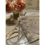 Long Pearl Necklace for Women Fake Pearls Dress Necklaces Sweater Chain