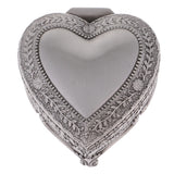 Vintage Love Heart Trinkets Box Carved Flower Jewelry Box