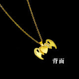 18K Long Leaves Pendant Necklace Sterling Silver Jewelry Christmas