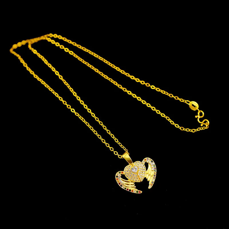 18K Long Leaves Pendant Necklace Sterling Silver Jewelry Christmas