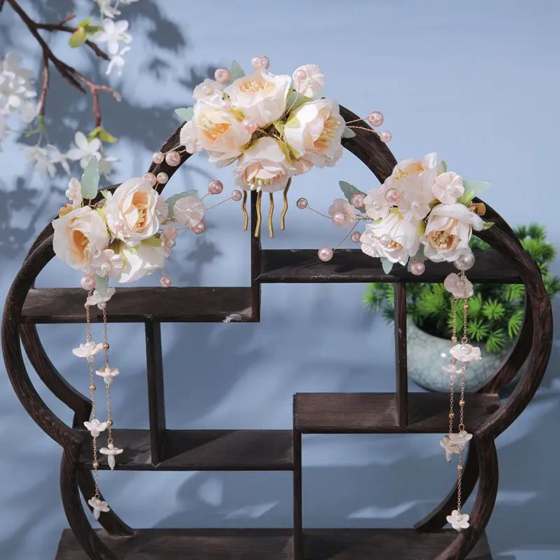 Chinese Flower Hair Accessories for Women Hanfu Hairpin
