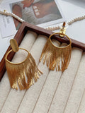 Vintage Tassel Clip On Drop Earrings For Women Without Piercing