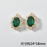 Vintage Crystal Zircon Oval Pearl Necklace Pendant DIY Accessories