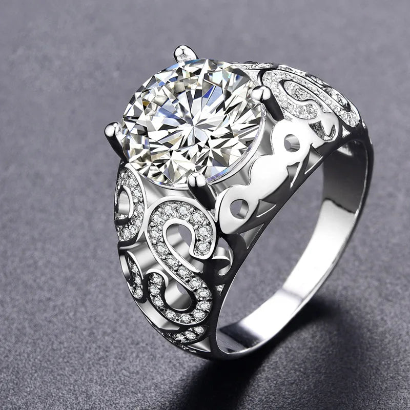 Vintage Zircon Ring Romantic Jewelry Gift