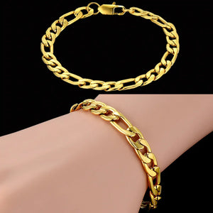 Vintage Stainless Steel Link Chain Bracelet Men Jewelry
