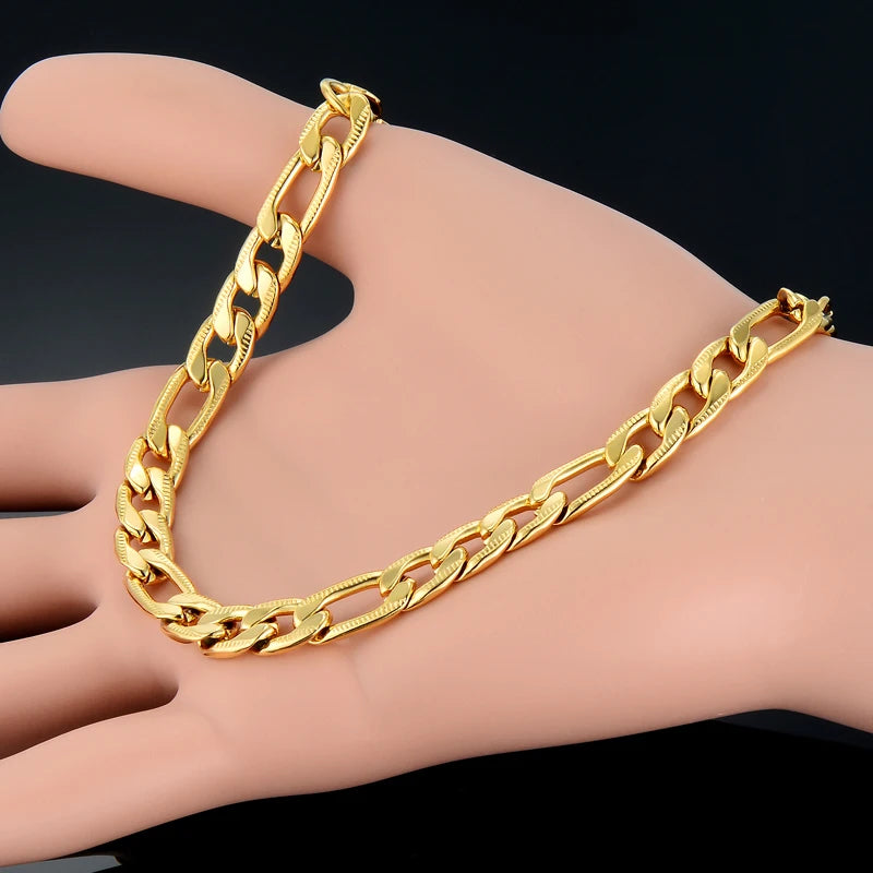 Vintage Stainless Steel Link Chain Bracelet Men Jewelry