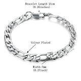 Vintage Stainless Steel Link Chain Bracelet Men Jewelry