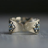 Vintage Hollow Open Ring Charm Silver Wedding Rings For Women Men