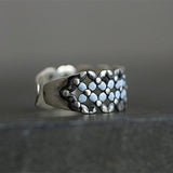 Vintage Hollow Open Ring Charm Silver Wedding Rings For Women Men