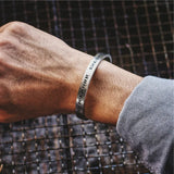 Vintage Male Bangle Stainless Steel Bracelet Roman Numeral Punk Jewelry