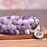 Vintage Matte Cape Amethyst Healing Bracelet 8mm Beaded Bracelet