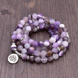 Vintage Matte Cape Amethyst Healing Bracelet 8mm Beaded Bracelet