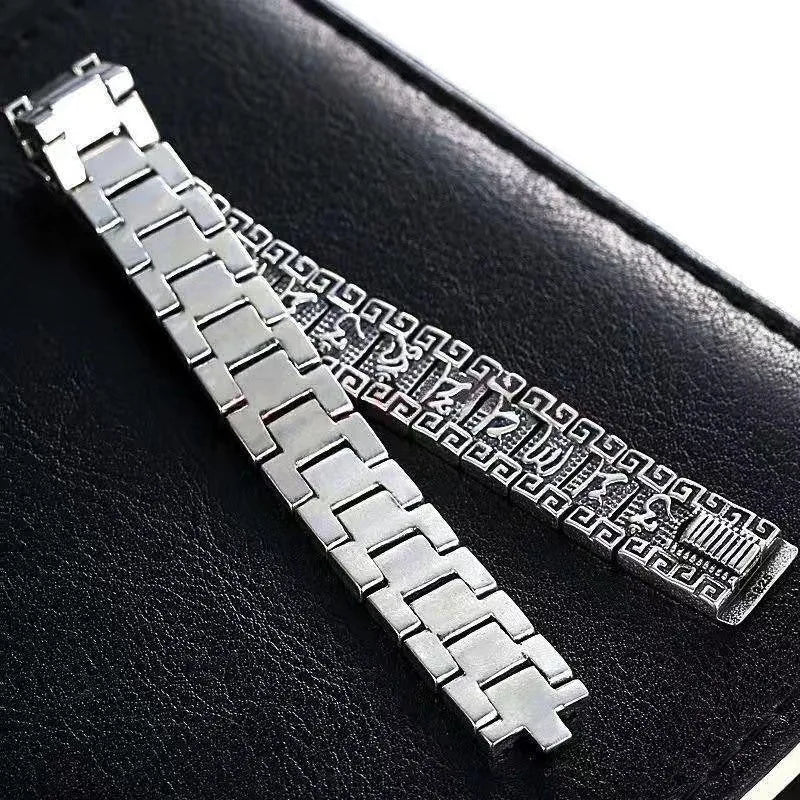 Vintage Men's Silver Wide Bracelet Personality Opening Thick Bracelet