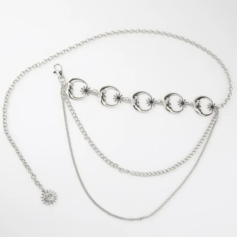 Vintage Metal Belts For Women Harajuku Punk High Waist Chain Gothic Belts