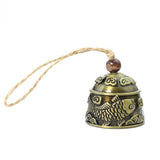 Vintage Bronze Fish Wind Catcher Bell Keychain Room Hanging Home Car Ornament