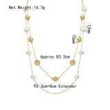 Vintage Metal Chain Pendant Pearl Sweater Necklace