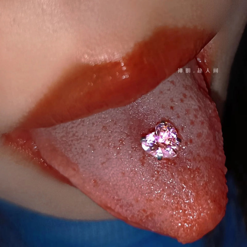 Vintage Metal Harajuku Sweet Egirl Tongue Ring Piercing