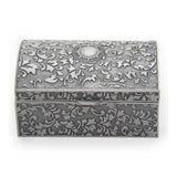 Vintage Metal Jewelry Box Small Trinket Storage Organizer Chest