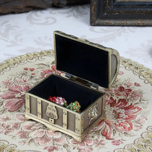 Vintage Metal Jewelry Box Zinc Alloy Small Jewelry Storage Box