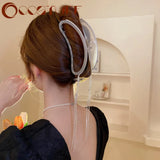 Vintage Metal Tassel Hair Claw for Women