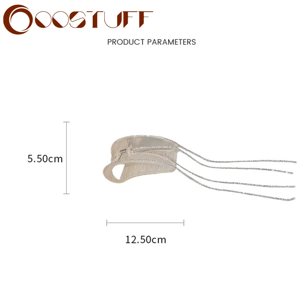 Vintage Metal Tassel Hair Claw for Women