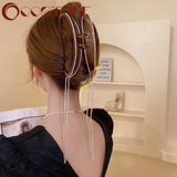 Vintage Metal Tassel Hair Claw for Women