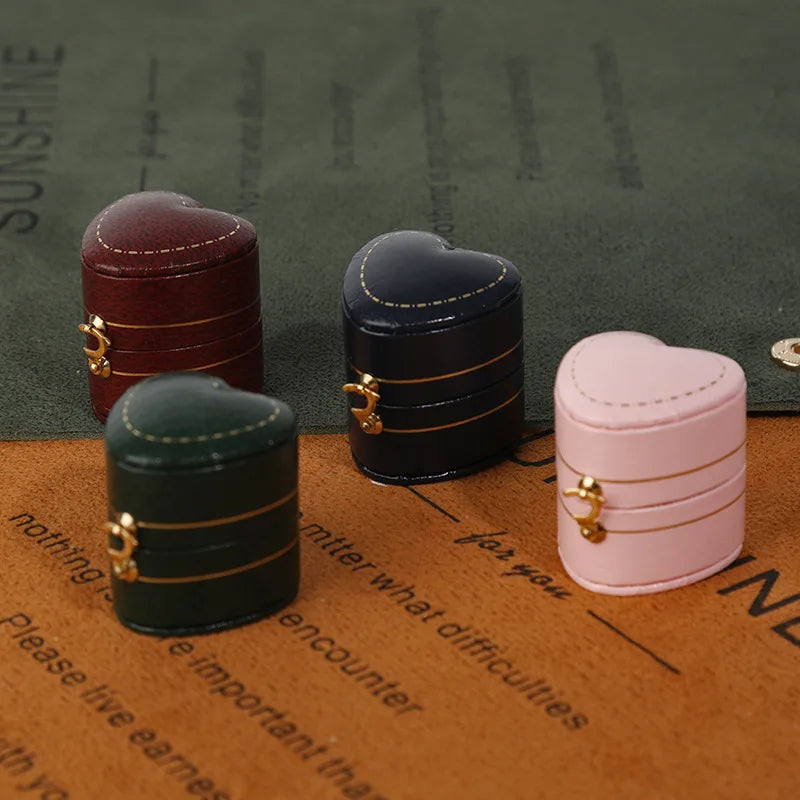 Vintage Mini Ring Box Jewelry Gift Packaging Box Portable Storage