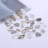 Vintage Infinity Heart Bar Charms Pendant DIY Jewelry Findings