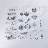 Vintage Infinity Heart Bar Charms Pendant DIY Jewelry Findings
