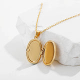 Vintage Moon Sun Evil Eyes Oval Locket Necklace Stainless Steel Choker