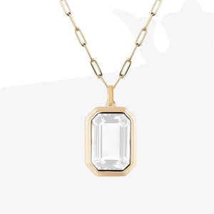 Vintage Multicolor Crystal Pendant Necklace for Women