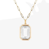 Vintage Multicolor Crystal Pendant Necklace for Women