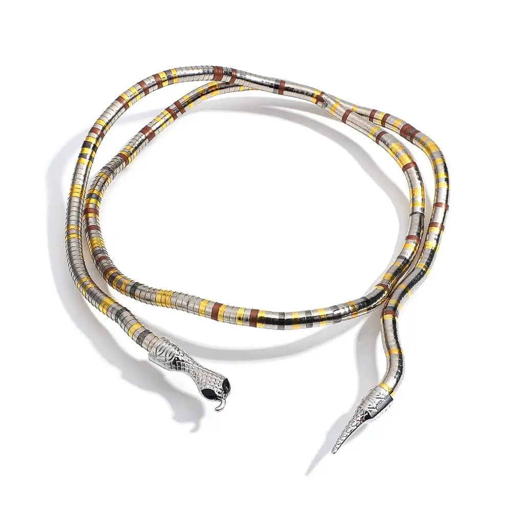 Vintage Snake Chain Necklace Punk Statement Collar