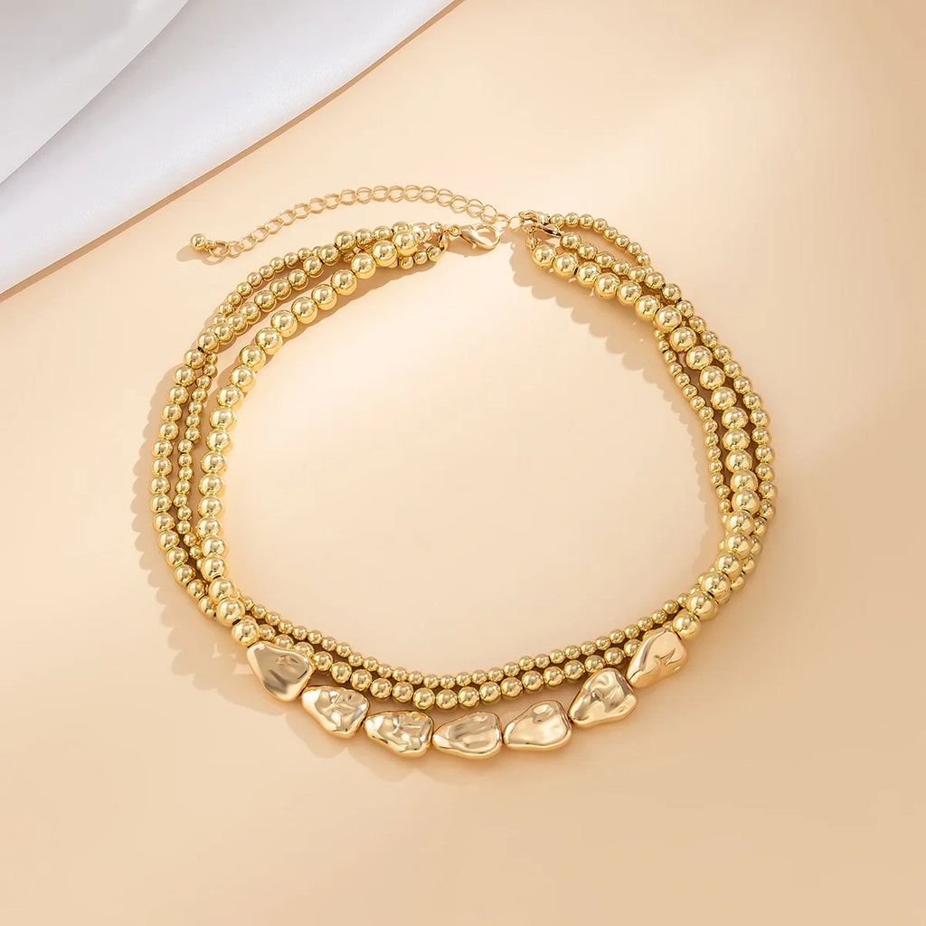 Vintage Multilayer CCB Ball Chain Necklace for Women