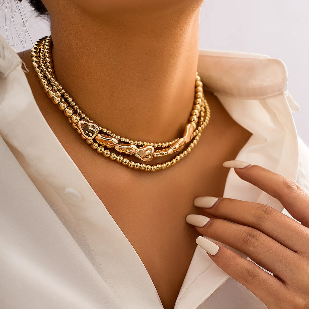 Vintage Multilayer CCB Ball Chain Necklace for Women