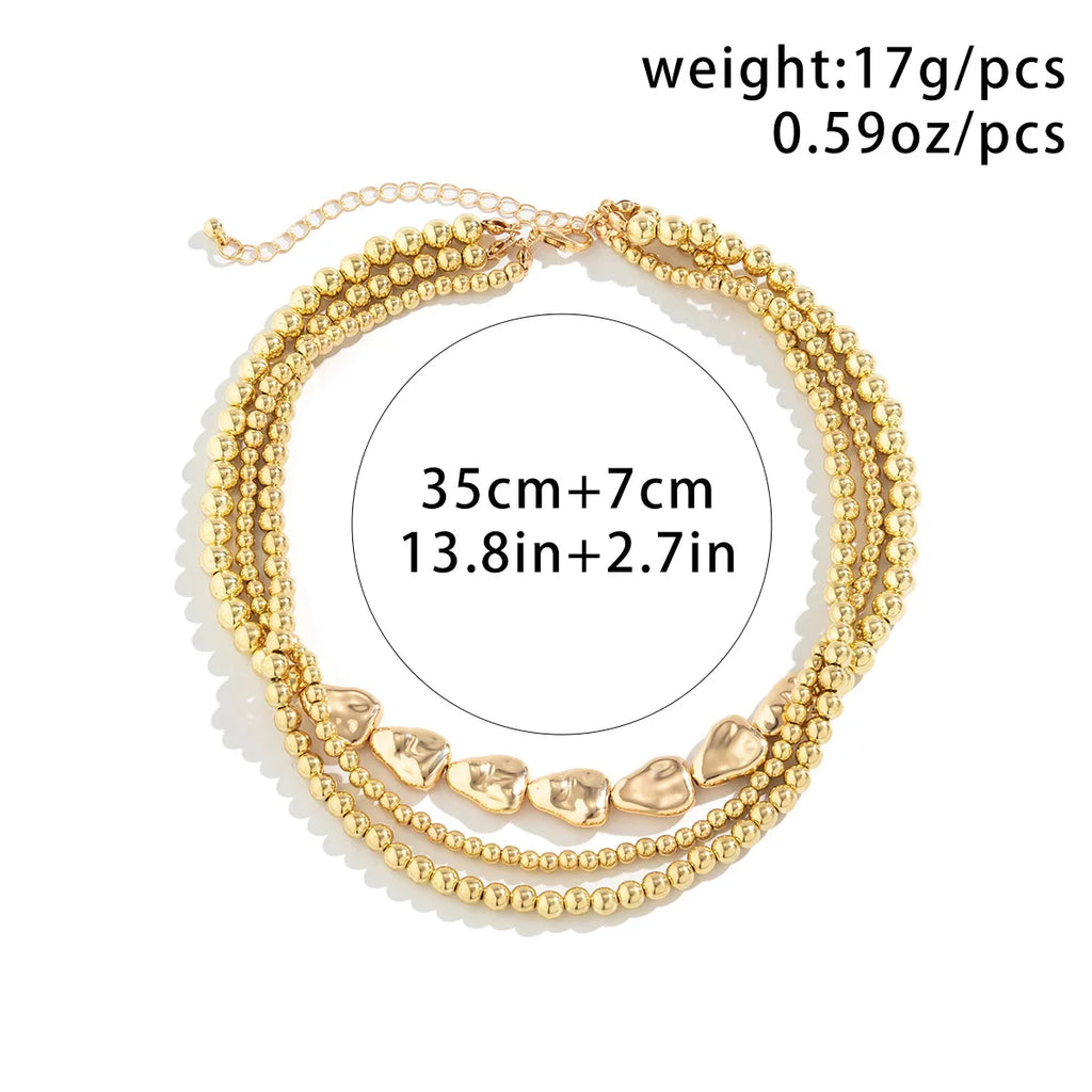 Vintage Multilayer CCB Ball Chain Necklace for Women