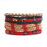 Vintage Multilayer Leather Braid Bracelets For Men